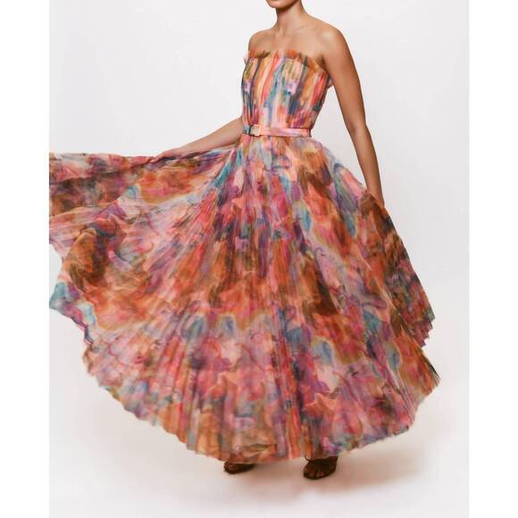 NEW HUTCH bromley gown in watercolor swirl